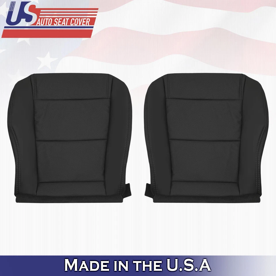Cubierta de asiento de cuero perforado negra para Acura MDX 2001-2006 Foto 1 de 1