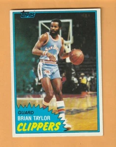 Brian Taylor San Diego Clippers 1981-82 Topps #W94 Princeton Tigers 4V - Imagen 1 de 2