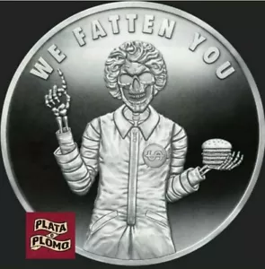SILVER SHIELD 1 OZ PROOF | 2020 | WE FATTEN YOU V2 - PYRAMID OF POWER 3 SOLO SSG - Foto 1 di 8