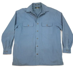 Levi Strauss & Co Herren M blau Baumwolle Knopfleiste Jacke über Hemd gefüttert  - Bild 1 von 7