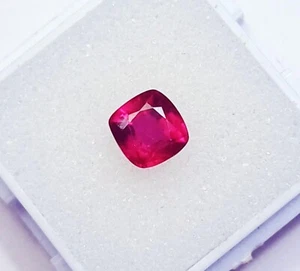 Unbehandelt Unbeheizt 1,60 Ct Natürlicher Rubin Kissenform Lose Edelsteine Zertifiziert - Bild 1 von 6
