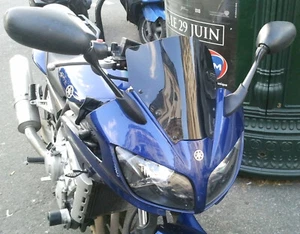 BULLE SPORT WINDSCREEN YAMAHA FAZER 1000 FZS 2001 2002 2003 2004 2005 NOIRE - Imagen 1 de 2