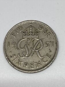 1951 British Sixpence/6d - George VI