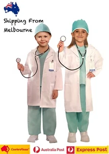 Kids Doctor Surgeon Nurse Book Week Costume Hospital Scientist White Lab Coat - Picture 1 of 2