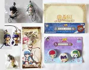 Magi The Labyrinth of Magic Alibaba Aladdin Pin Brooch Postcard set Keychain x 8 - Picture 1 of 16