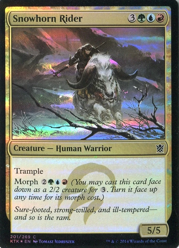 MTG - Khans of Tarkir - Snowhorn Rider - 2X - Foil - NM - Image 1 of 1