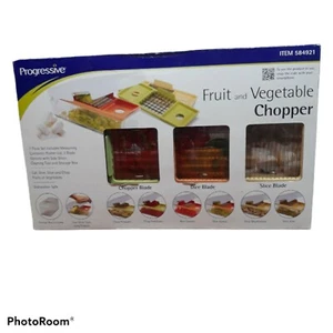 NEW Progressive Fruit and Vegetable Chopper 7pc Set 584921 Cut Dice Slice Chop - Picture 1 of 6