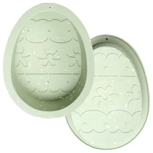 Egg Cake Pans Easter Silicone Egg Chocolate Mold 2 Pack Large Breakable Egg M... - Picture 1 of 7
