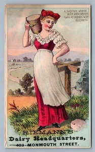 TARJETA COMERCIAL VICTORIANA RIEMANN'S DAIRY QUARTERTY - Imagen 1 de 2