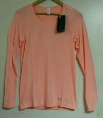 Under Armour Women's Threadborne Seamless HeatGear Top Light Orange/Pink S,M,L - Image 1 of 4