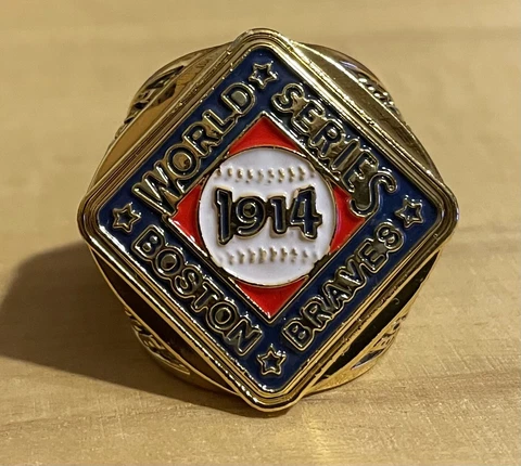1914 Boston Braves World Series Championship Ring Retro Ring, 🇺🇸 SHIP Cover