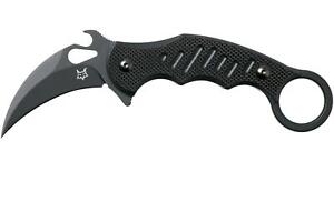 Fox Knives Brand Italy fixed blade knife Karambit stainless steel N690CO Black