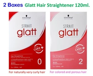 2X Glatt 0 & 2 Schwarzkopf Hair Straightener Rebond Straightening Cream 120ml. - Picture 1 of 9