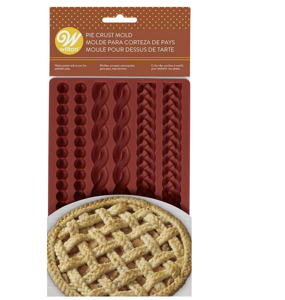 Wilton Silicone Bakeware 6 Cavity Decorative Pie Crust Mold 2103-4358
