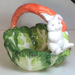 Easter Bunny & Carrot Candy Dish / Bowl by Palm Tree Co. - Bild 1 von 9
