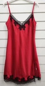 (S2) ANNE SUMMERS LADIES RED SATIN LACE CHEMISE NIGHTDRESS UK SIZES 8-22 BRIDAL - Picture 1 of 3