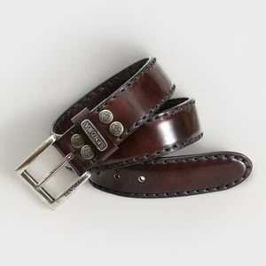 SENDRA 8563 UNISEX WESTERN LEATHER BELT FLORENTIC FUCSIA 85cm - Picture 1 of 5