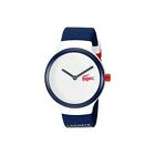 LACOSTE GOA Watch 2020122 Silicon Rubber Quartz Analog 40mm Round White Blue