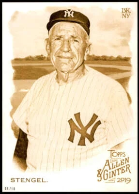 Casey Stengel 2019 Allen and Ginter 5x7 Gold #388 5/10 Yankees - Imagem 1 de 2