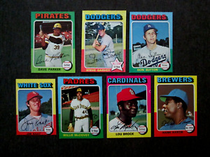 1975 Topps Mini Hank Aaron McCovey Parker Brock Garvey Baseball Card Lot 7 Sharp
