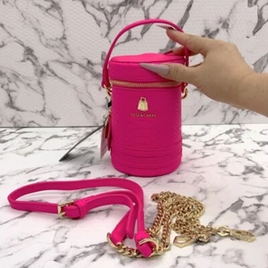 Women Hot Pink Mini Barrel Bag - Picture 1 of 4