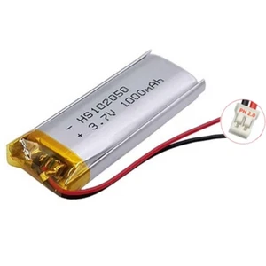 Batteria ricaricabile 3.7V 1000mAh 102050 Lipo per registratore Bluetooth PH2.0 - Foto 1 di 6