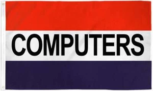 10 x "COMPUTERS" flag 3x5 ft polyester banner sign sale fix red white blue RWB - Picture 1 of 6