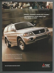 2002 MITSUBISHI MONTERO advertisement, Mitsubishi Montero print ad - Picture 1 of 3