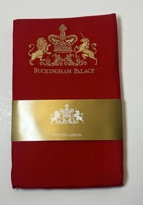 Buckingham Palace rote Baumwollschürze mit goldenem Wappen - Bild 1 von 3