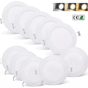 LED Panel Einbaustrahler Einbauleuchte Deckenleuchte flach rund eckig ultraslim - Bild 1 von 19