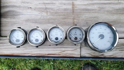 2012 Harley Touring Street Glide OEM Tachometer w/ Volt Oil Fuel Air Gauges SET - Image 1 of 4