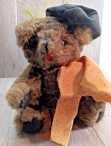 Kent Jean Steele Künstler Plüschbär Baskenmütze Schal verbunden 12 Zoll - Bild 1 von 14