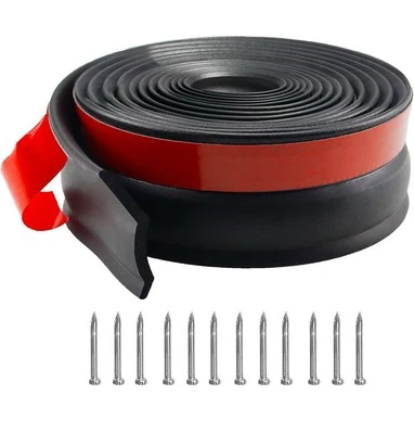 VUAOHIY Garage Door Seal Top and Sides, 20 FT Adhesive Garage Door Trim Seal Side, Rubbe