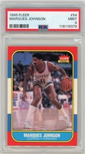 1986 FLEER #54 MARQUES JOHNSON CLIPPERS PSA 9 - Picture 1 of 2