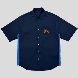 Prada Milano 2018 Rubber Logo Tech Stripe Shirt - L - Picture 1 of 8