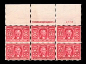 MOMEN: US STAMPS #324 INTACT PLATE BLOCK OF 6 MINT OG NH PSE CERT LOT #94913 - Picture 1 of 3