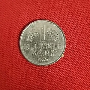 German 1 Deutsche Mark Coin - ISSUED 1977 Free Shipping F2 - Picture 1 of 4