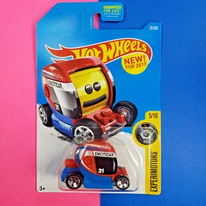 Hot Wheels nuevo para 2017 Experimotors #26 Emoticar rojo con 5 SP - Imagen 1 de 6