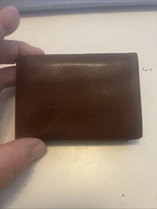 SELTENE VINTAGE BRUNSWICK OIL COMPANY ZWEIFACH GEFALTETE GENARBTE RINDSLEDER-BRIEFTASCHE GEBRAUCHT, IN EINWANDFREIEM ZUSTAND - Bild 1 von 24