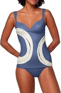 Triumph 10218199 Women's Summer Allure Wp Tankini Top, Blue UK Size 36C - Picture 1 of 10