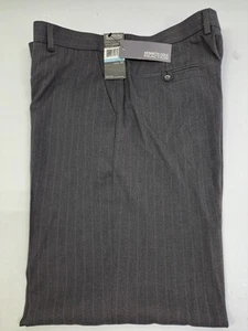 NWT Kenneth Cole Reaction Men's Gray Striped Dress Pants 36 X 32 #7113 - Picture 1 of 10