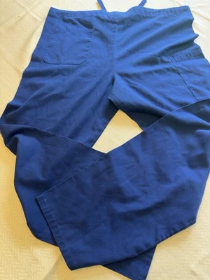 Essential By White Swan UNISEX Royal Blue Scrub Pants Drawstring Waist Sz. S - Image 1 of 4