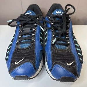 Nike Air Max Tailwind IV Mens Sz 9 Industrial Blue & Black Turquoise Stripes - Picture 1 of 12