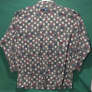 Camisa de manga larga con botones Enro para hombre 1XL grande todo algodón verde cachemira - Imagen 1 de 10