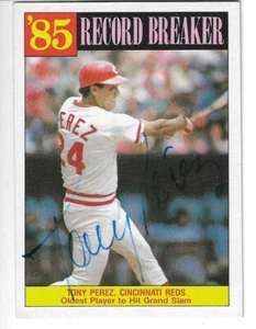 Autographed TONY PEREZ Cincinnati Reds 1986 Topps Card #205 with COA - Picture 1 of 1