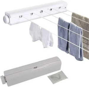 Outdoor Garden Retractable Washing Line 5-Line 18M | Wall Mounted Clothes Dryer - Picture 1 of 7