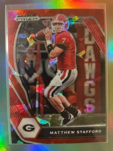 Matthew Stafford – 2021 Prizm Draft Picks #19 RED ICE parallel (Georgia) - Picture 1 of 2