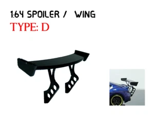 SW-D 1:64 Spoiler Personalizado/Ala Negro Acrílico Autoensamblaje Hot Wheels Tomica - Imagen 1 de 2