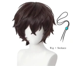 Hochwertige Dazai Osamu Cosplay Perücke Anime Bungo Streuner Hunde Cosplay kurz braun - Bild 1 von 21