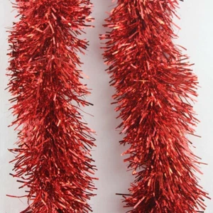 5 Stück rotes Lametta Weihnachtsschmuck X'mas Baum 9 cm LIEFERUNG AM NÄCHSTEN TAG - Bild 1 von 2